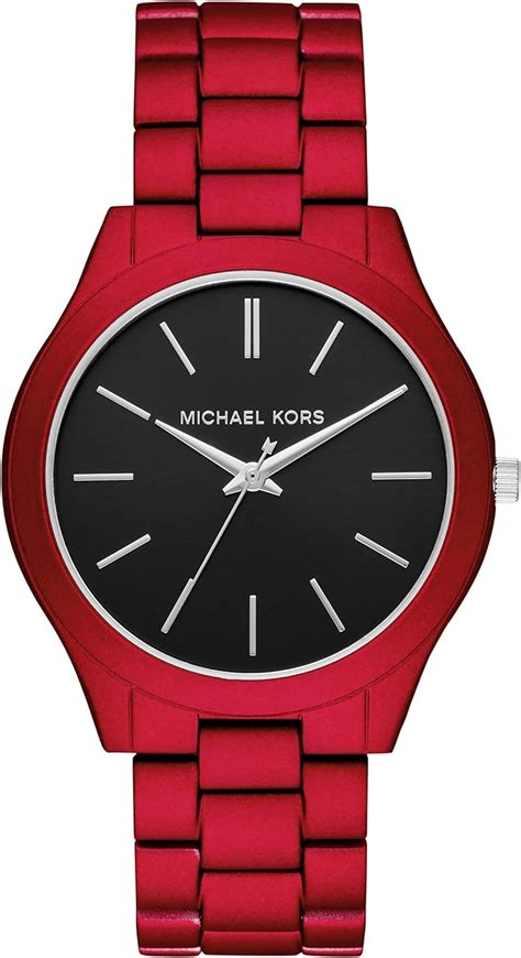 michael kors red men's watch